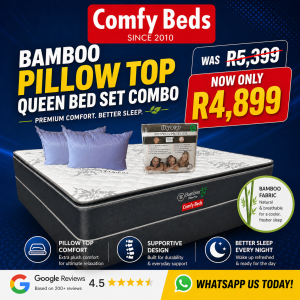 Bamboo Pillow Top Queen Combo