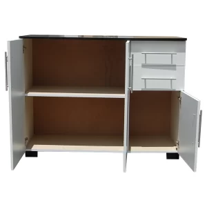 3 Door Kitchen base with two drawers OPEN