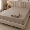Summer Polycotton Fitted Sheet – Double-XL – Stone